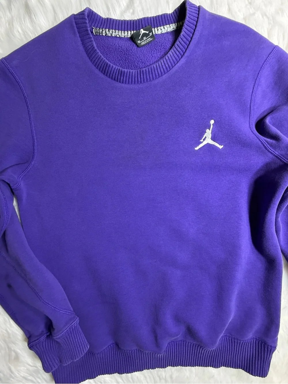 Jordan Jumpman Purple Fleece Crewneck Sweatshirt Men's Medium